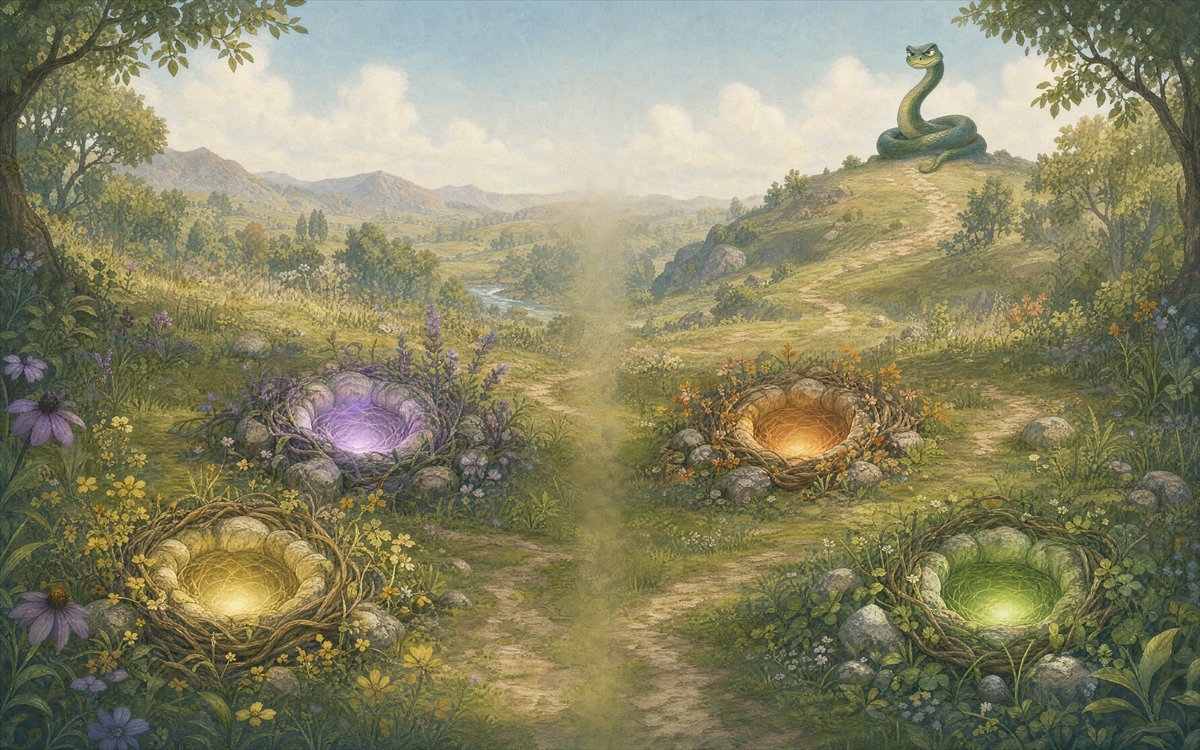 Illustrated scene from The Road Ahead